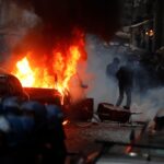 FOOTBALLChaos in Napoli as Eintracht Frankfurt fans riot, Police intervene