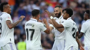 FOOTBALL:Karim Benzema hat-trick helps Real Madrid beat Almeria 4-2