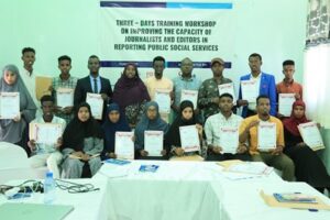 Twenty Journalists have completed SOMA organized training program in Adado City, Galmudug State