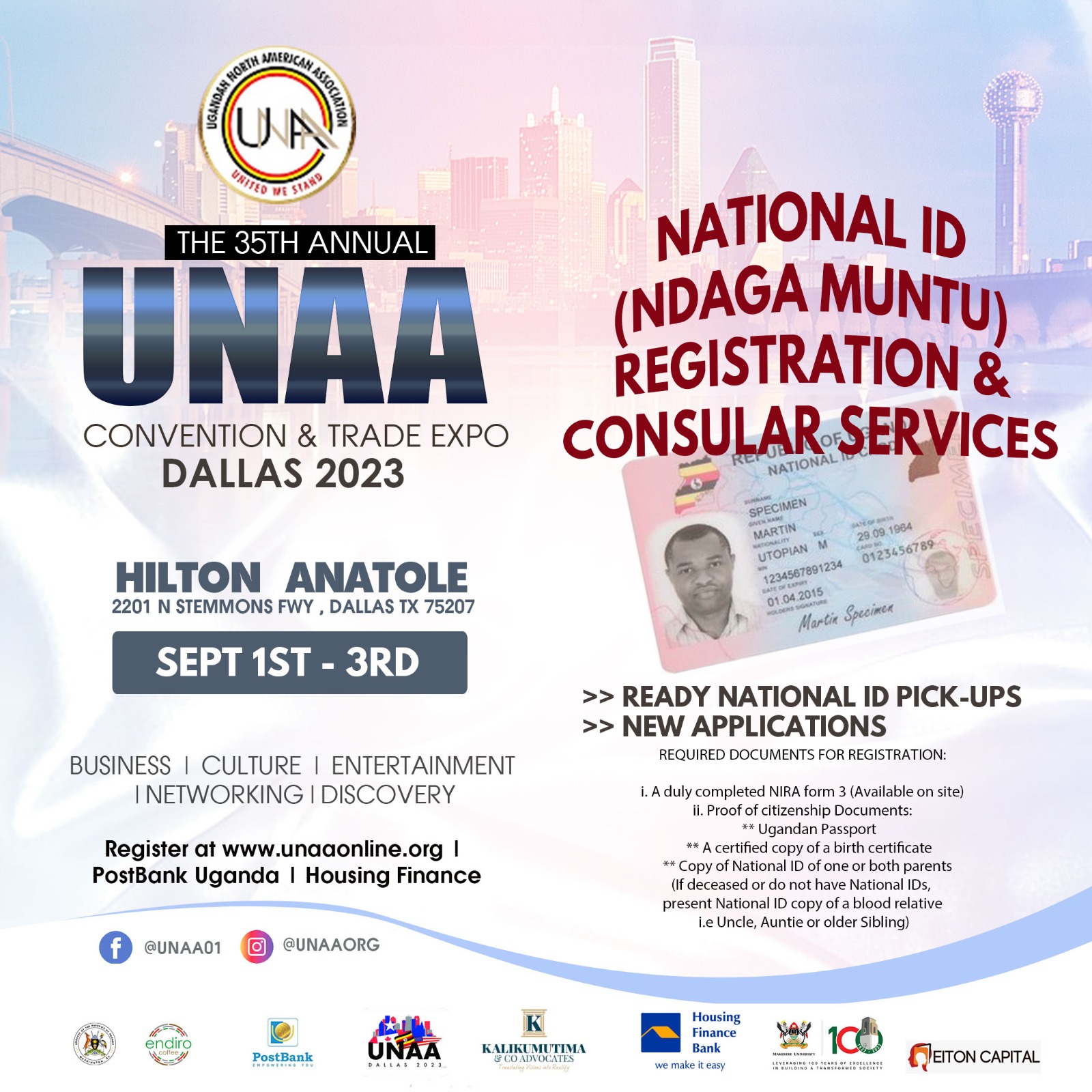 NATIONAL ID REGISTRATION & PICKUP AT THE UNAA CONVENTION 2023 Kmaupdates