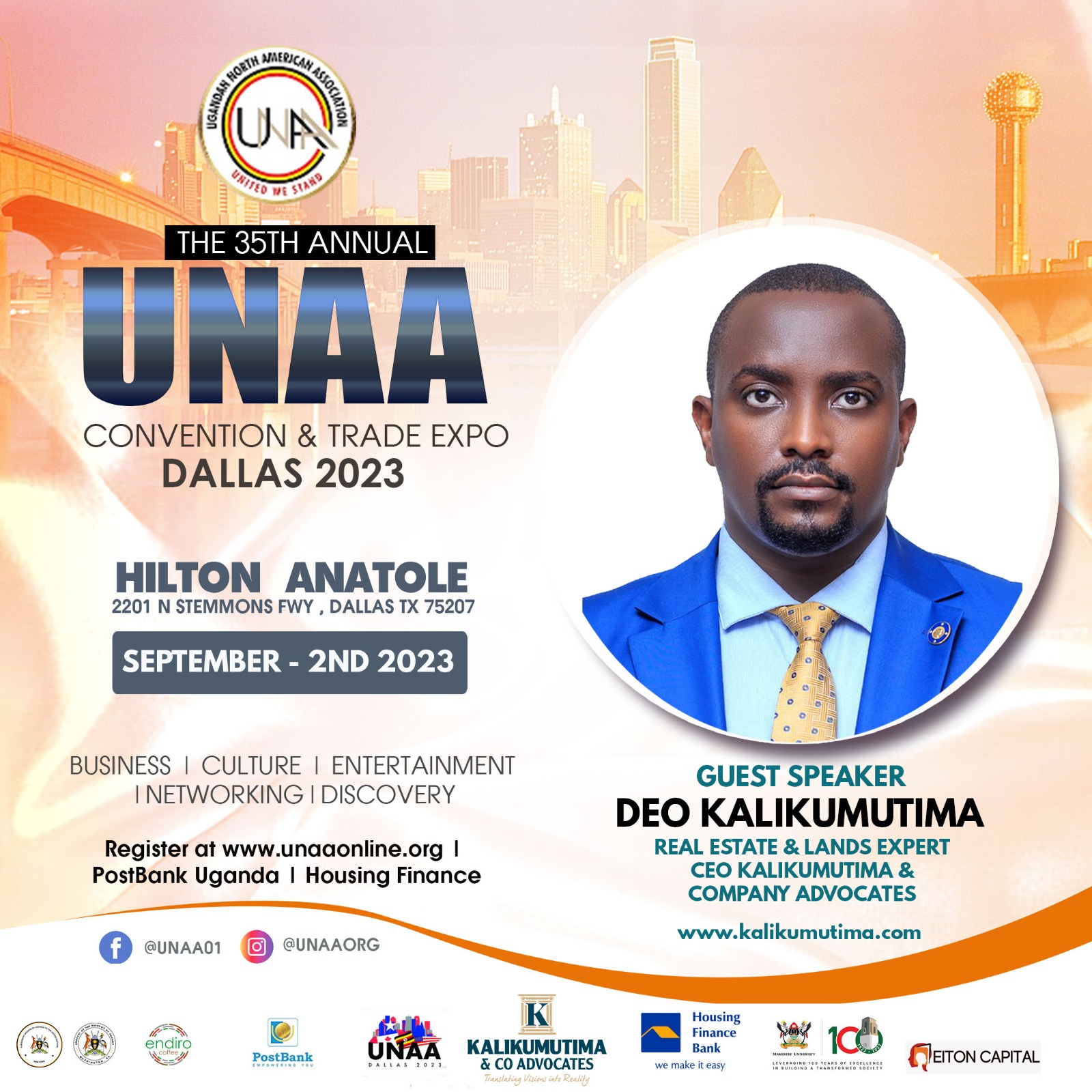 Introducing the 35th UNAA Annual Convention Guest Speaker and Partners