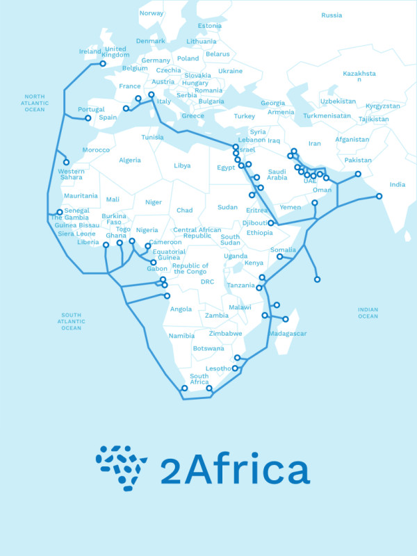 Orange DRC & Airtel Congo RDC have landed the 2Africa submarine cable in the Democratic Republic of Congo off Muanda through their joint venture Mawezi RDC SA