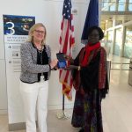 Dr. Eunice Otuko Apio (MP, Oyam North) receives honors for her long term peace building work at the US Institute of Peace in Washington DC. Dr. Apio was a finalist for the prestigious women building Peace award (2022).