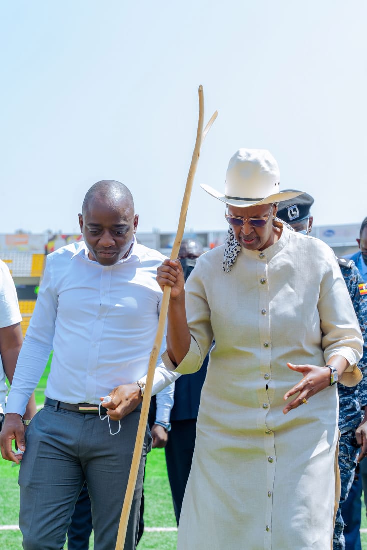 Video and Pictures* of the First Lady/the Minister of Education and Sports, Mama Janet K. Museveni While Inspecting Nakivubo War Memorial Stadium