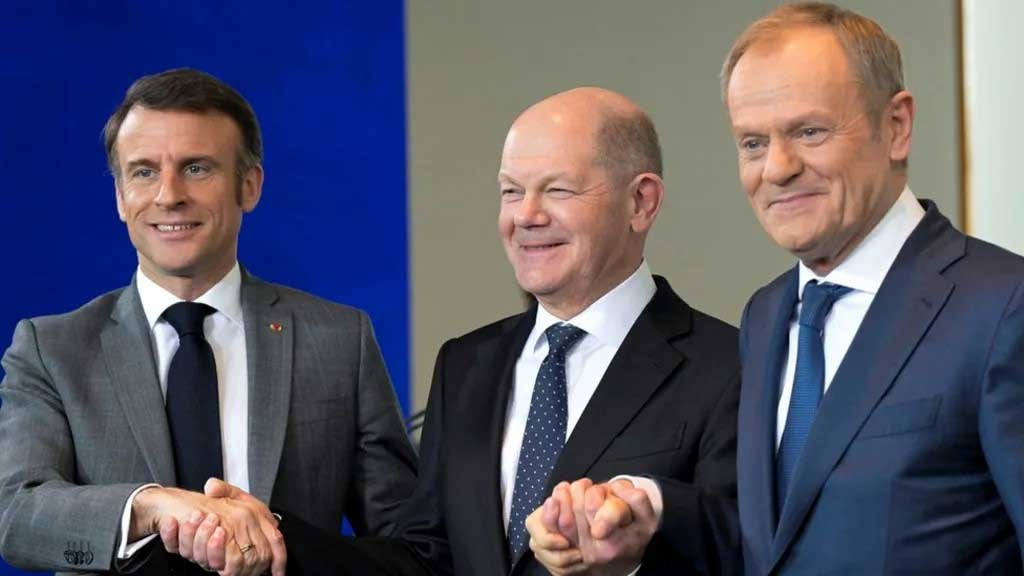 Macron, Scholz, and Tusk express concerns over violations, intimidation