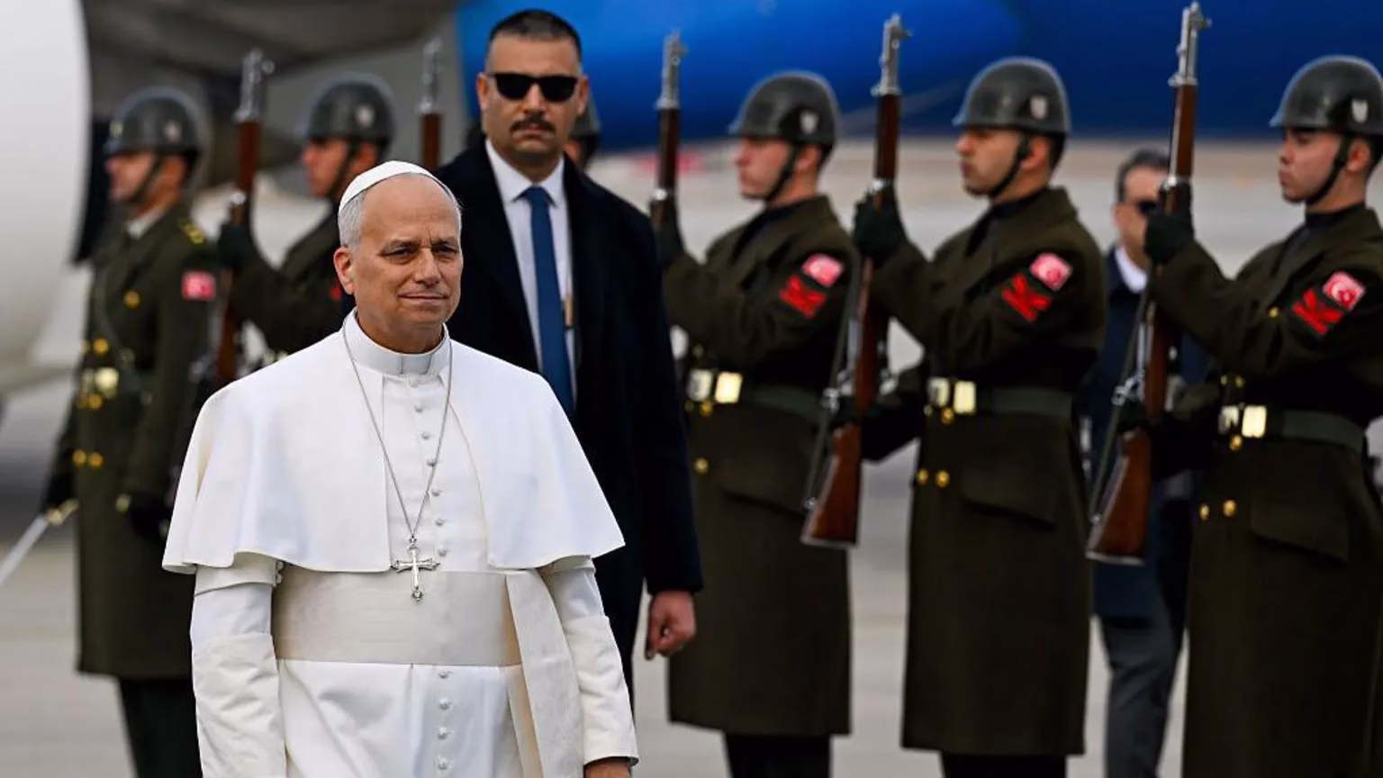 Pope Leo arrives in Turkey on first foreign trip, six months into papacy